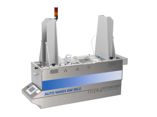 La máquina de lavado automática de MEKU AW-96-2 es una completa máquina de lavado y de secado, perfecta para 96 placas de microtitulación.